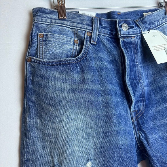 ❗️ NEW $168 Levi’s 501 Skinny Leg Button Fly Distressed Denim Jeans 30x28 - Picture 5 of 12